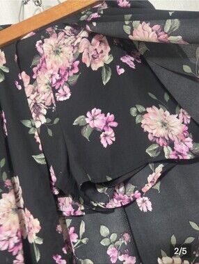 Justify Black Floral Maxi Skirt With Shorts Floral- Womens